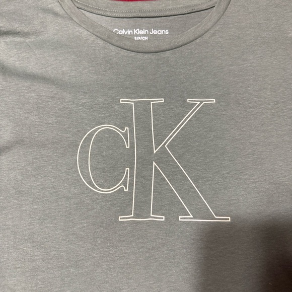 Calvin Klein Jeans Light Gray Kids Tee - Picture 2 of 4